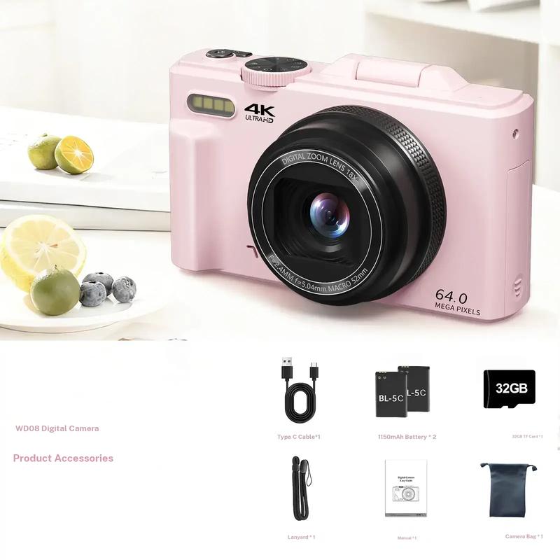 WiFi Vlogging Camera with Flip Display