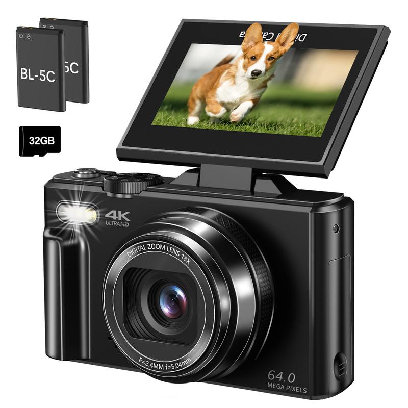 WiFi Vlogging Camera with Flip Display