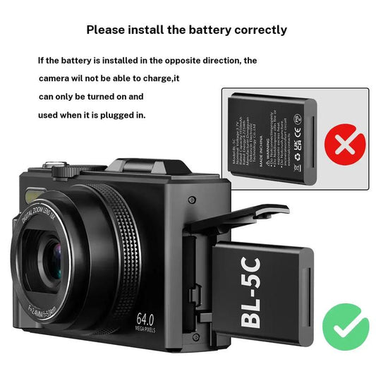 WiFi Vlogging Camera with Flip Display