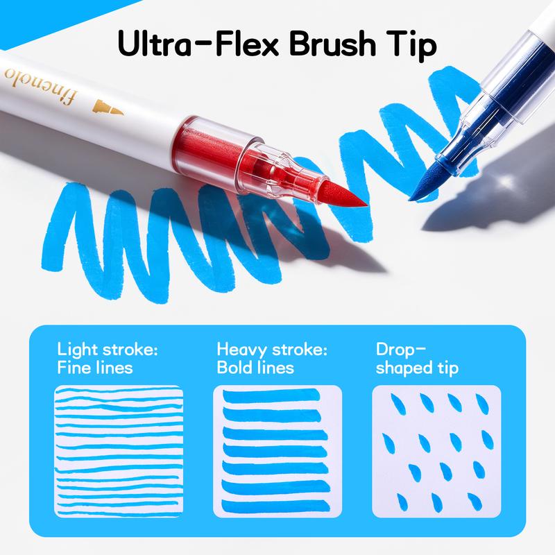 Brush Tip Acrylic Paint Markers Set (24/36/60 Pack)