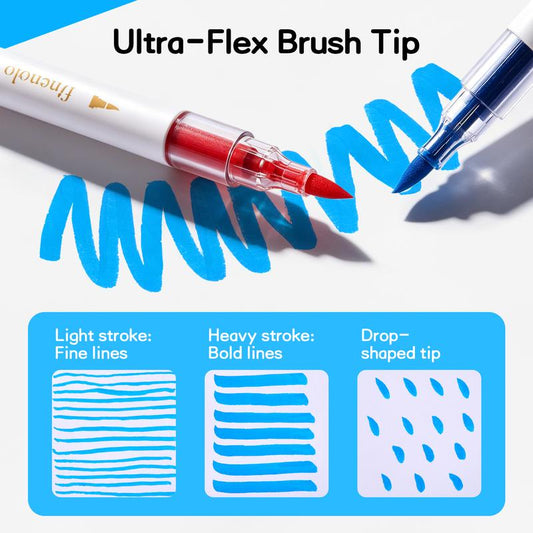 Brush Tip Acrylic Paint Markers Set (24/36/60 Pack)