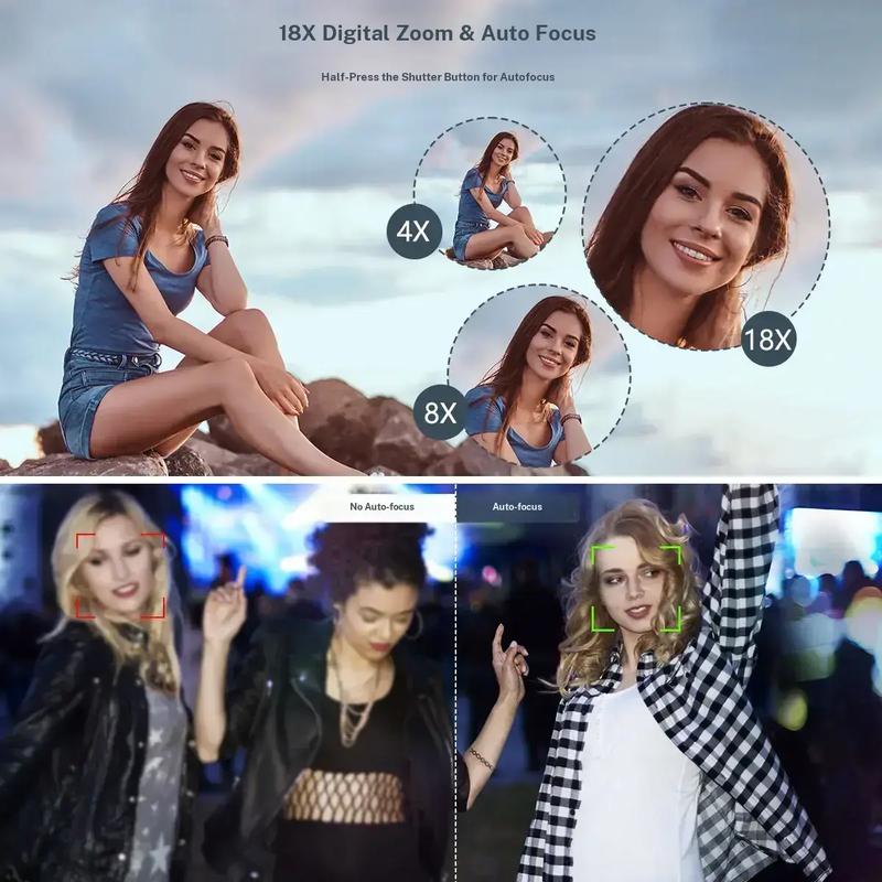 WiFi Vlogging Camera with Flip Display